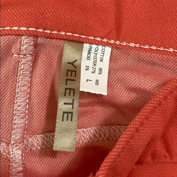 Yelete Coral Capri Stretch Jeggings Large NWT - Picture 6 of 7